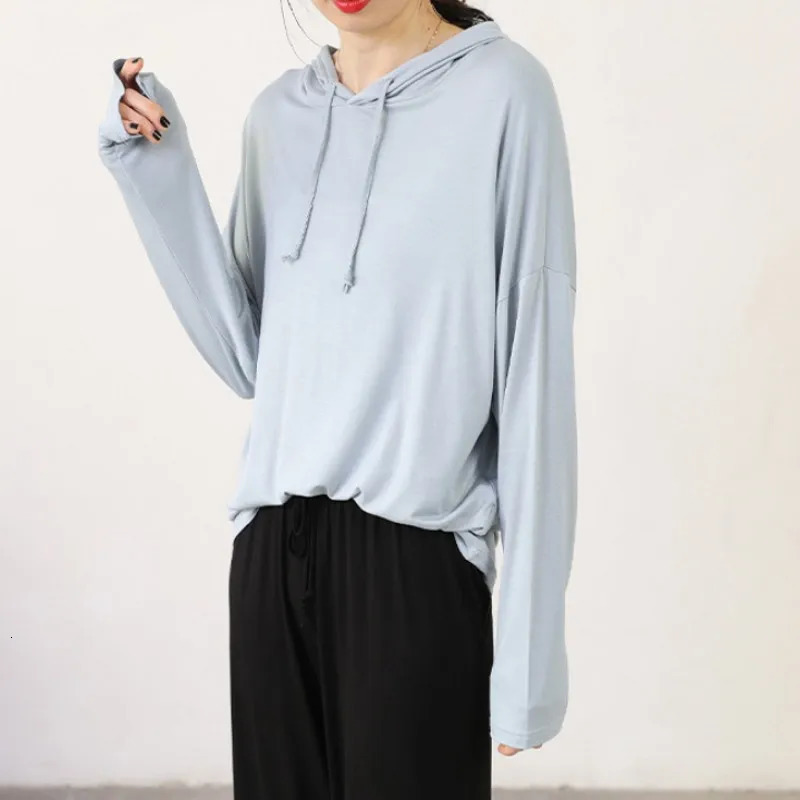 Modal Hoodies Solid Basic Tshirt Bottoming Sweatshirts All match Spring Autum Summer Casual street wear 251030