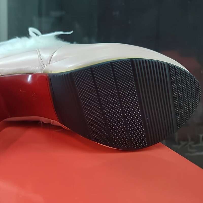 Women's Kawaii /Korean Style Sweet Bow Thick Platform High-Heel - Winter Warm Round Toe Short With Zipper Closure, Faux & Rubber Sole, Pink Ankle