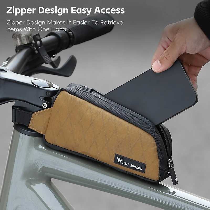 WEST BIKING Bike Bag Ultralight Top Front Tube Frame Triangle Bag Portable Water Repellent MTB Road Bicycle Bag Pannier H251029