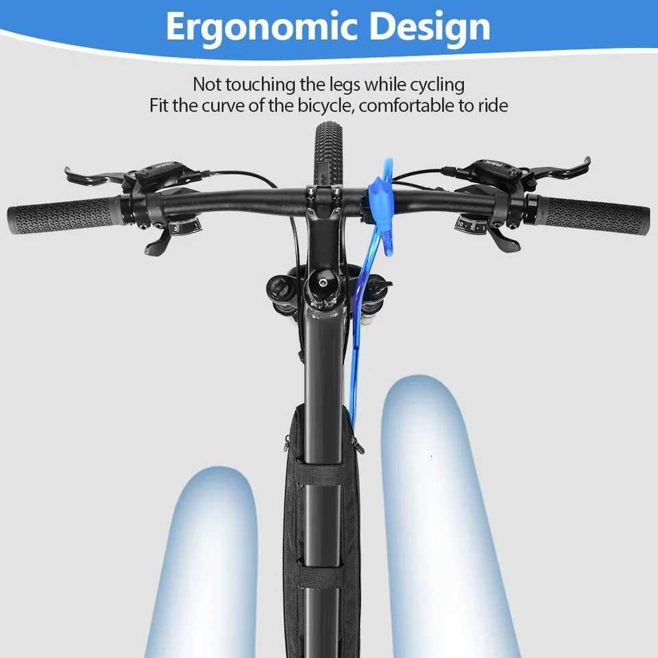 Bicycle Triangle Bag Waterproof Bike Down Tube Front Frame Bag Cycling Top Tube Bag with Water Bladder For MTB Road Gravel Bike H251029