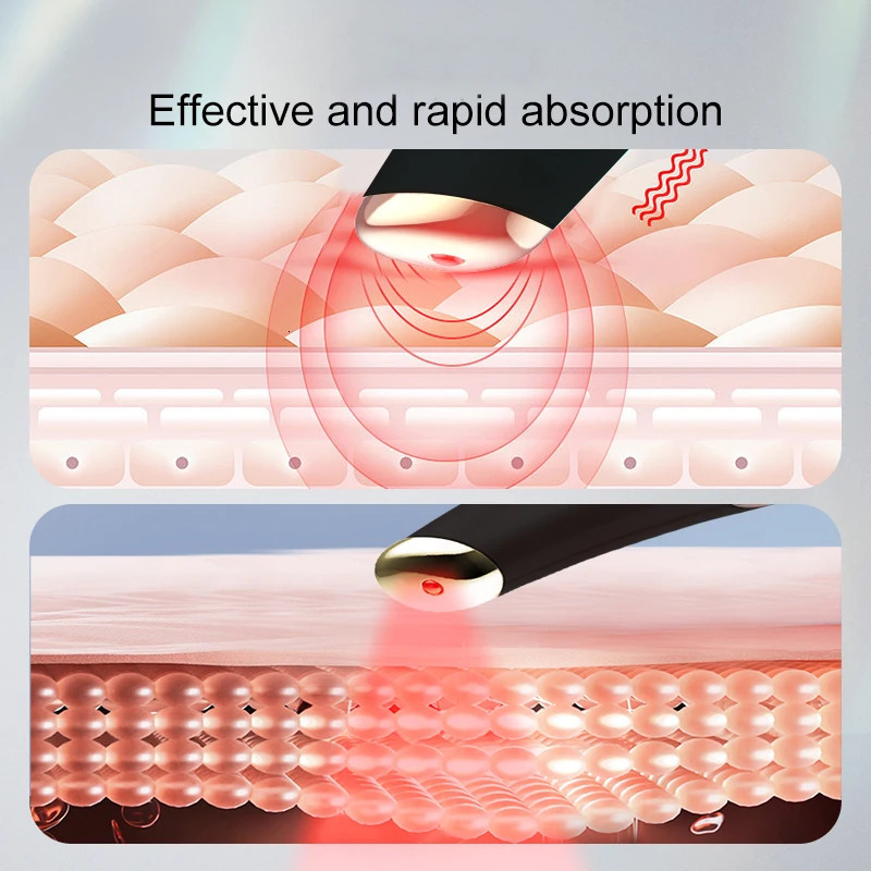 3 in 1 Eye Lift Wand Beauty Device Vibrating Red Light 98F to 113F LCD Display Eye Massager for Dry Eye Dark Circle Puffiness 251027