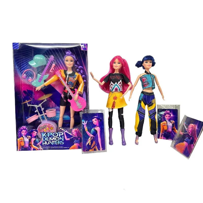 Demon Hunter Kpop Toy Gift Set High Appearance Level Rumi Mira Zoey Action Figure Christmas Present for Girls Sussy Theme set 251029