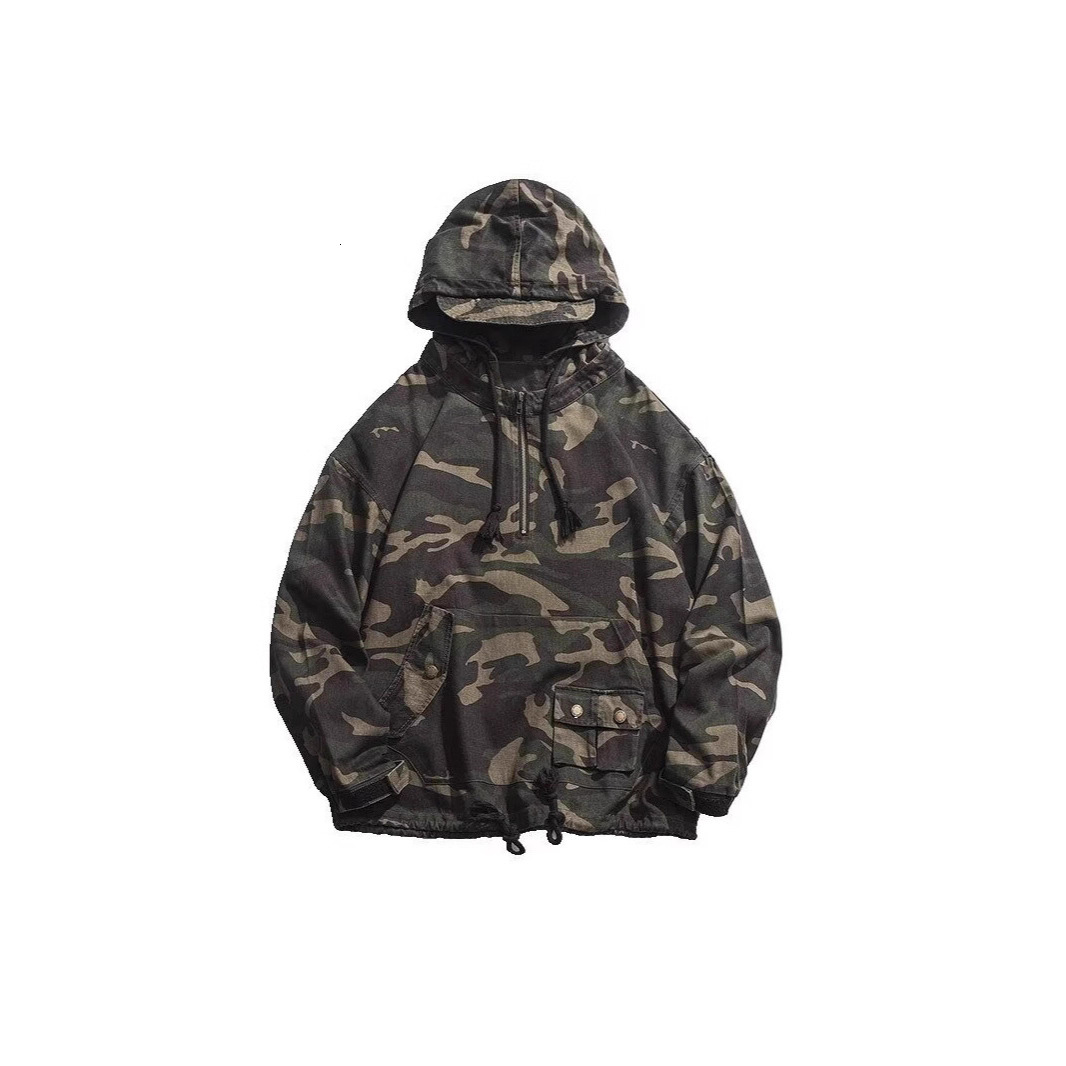 American Style Designer Coat Camouflage Jacket For Men New Autumn Hooded Loose Street Style Cool Casual Jacket