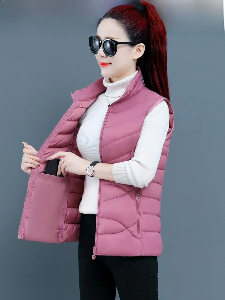 2025 Womens down Cotton Vest ort Thiened Winter Outerwear WarmthFriendly Slim Fit Coat Zipper ket Polyester Fiber 251024