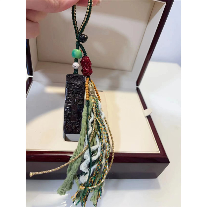 Agarwood Wushi Brand Bag Pendant/Keychain Cultural Play Fashion Accessories Buddhist Bead Pendant New Year Gift T1364