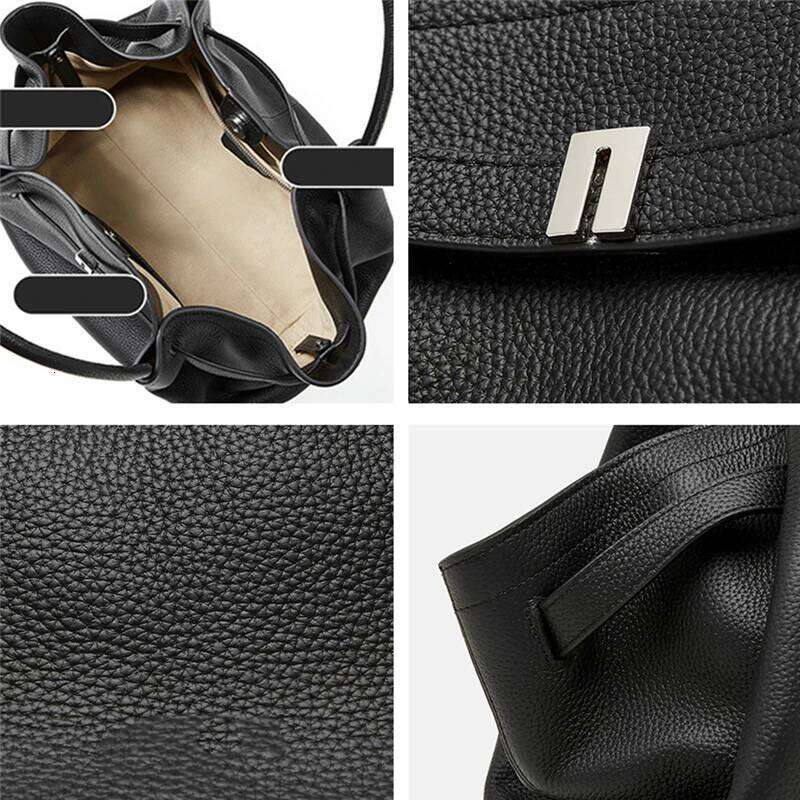 Designer bag 52 Burminsa Real 100% Genuine Leather Tote For Women 2025 Designer Underarm Shoulder Bags Big Shopping Ladies Handbags