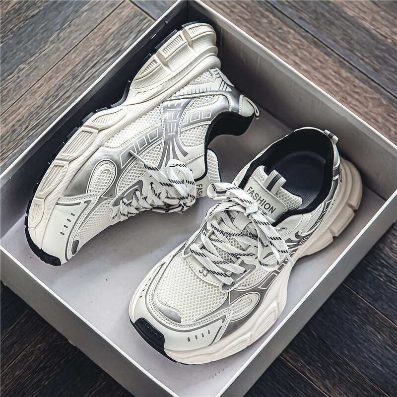 2025 Summer Mesh Thick-Soled Dad Fashion Trend Versatile Sneakers Trendy Brand Casual Youth Men's Shoes