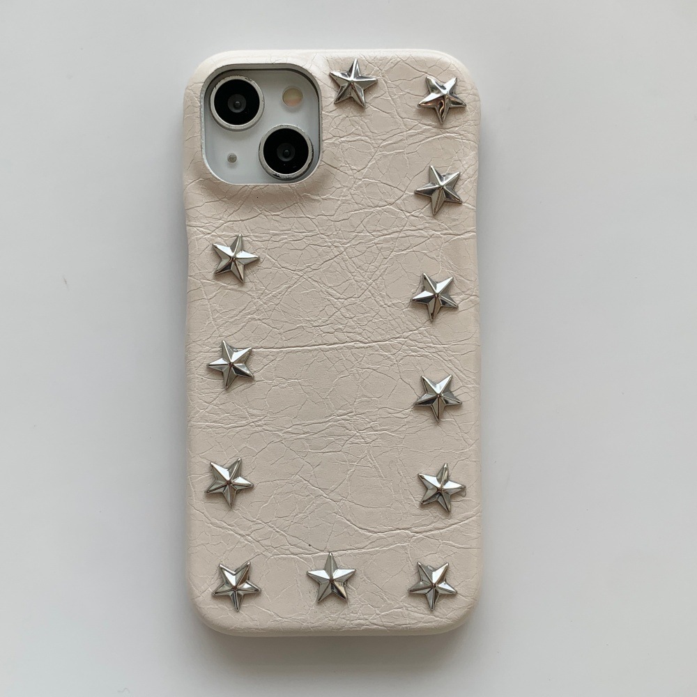 Suitable for iPhone 17Pro Max Five-Pointed Star Denim Phone Case iPhone16/15PRO Personalized Shockproof 14 Solid Color
