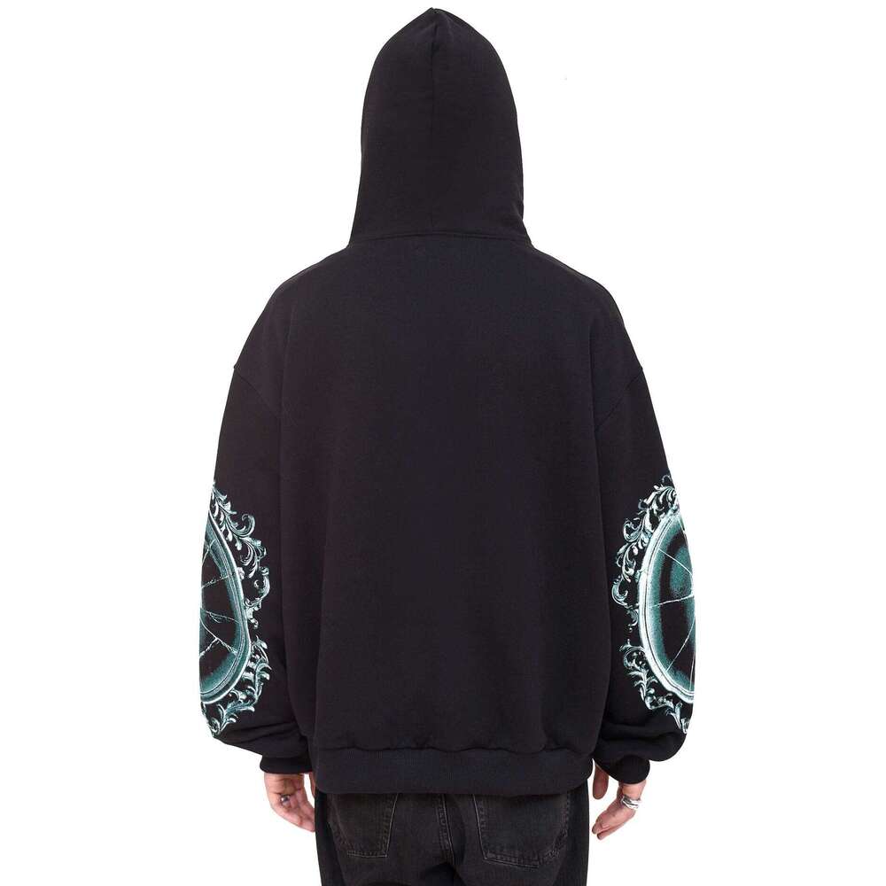 New Gothic Pattern Print Loose Men Women Retro Y2k Hoodies Fashion Sweatshirts Casual Haruku Hooded Pullover