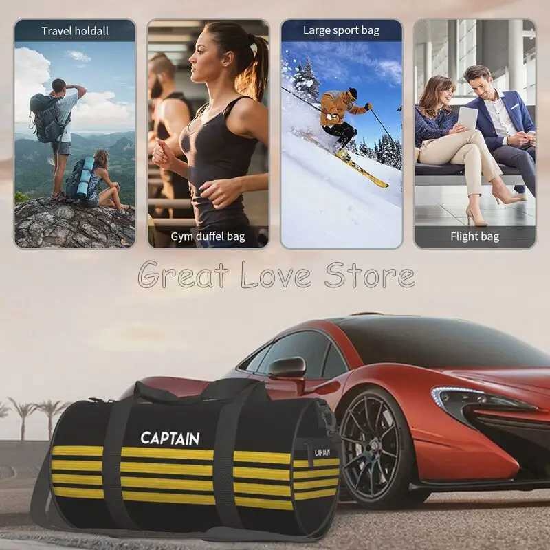 Airplane Aviation Pilot Travel Duffel Bag Portable Weekender Overnight Bags Waterproof Carry Luggage Bag for Sport Gym Yoga H251029