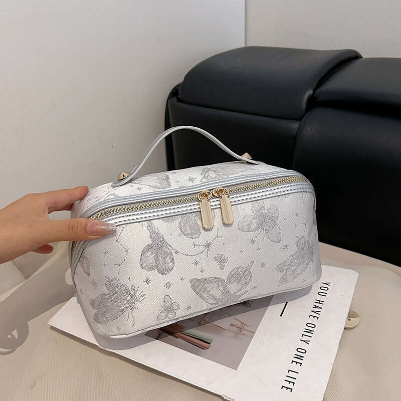 Designer bag New Chinese Style Makeup for Women, Portable Large Capacity Handheld Advanced Travel Toiletry Cosmetic Storage Bag