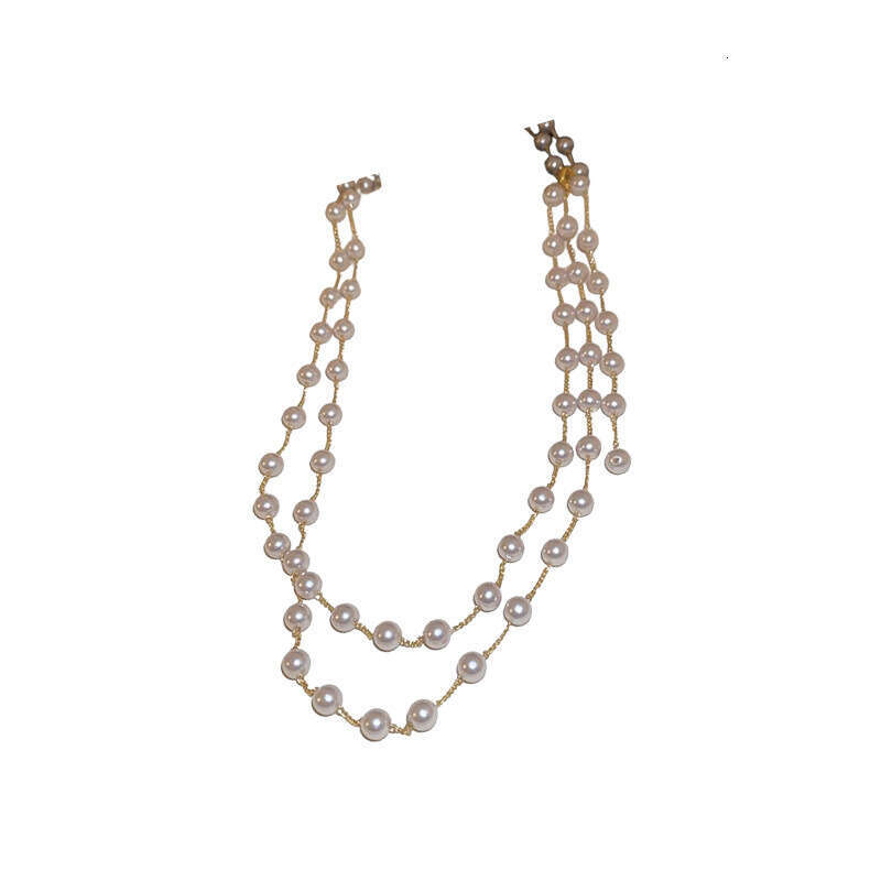 Autumn Winter Korean Style Gentle Long Pearl Fashionable Elegant Sweater Chain Light High-end Sense Necklace Accessories