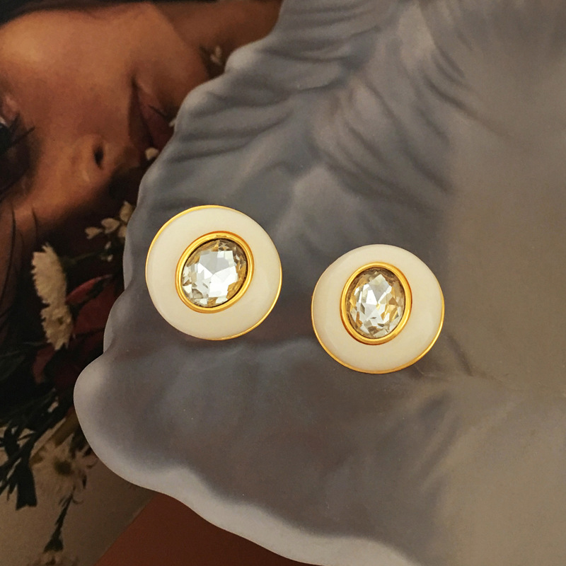 Luxury earrings Retro round earrings leopard print S925 silver needle premium minimalist gentle ear clip birthday gift to girls gold earrings