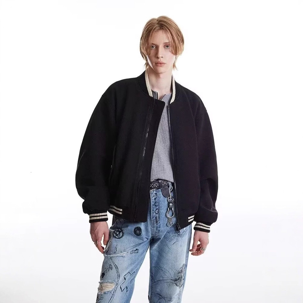 American Style Baseball Designer Jacket Jacket For Men Autumn And Winter, Vibe Trendy Brand Loose Casual Versatile High-end Woolen Coat