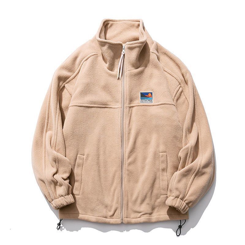 Stand Collar Fleece Sweatshirt Men's Autumn Winter Designer Coat Couple Lamb Wool Jacket Student Outerwear Casual Jacket