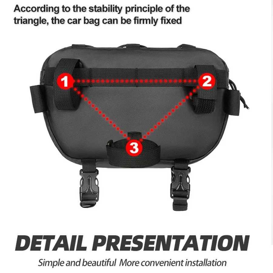 Road Bicycle Handlebar Bag Portable Waterproof Sporty MultiPurpose Mountain Bike Rack Tube Bag Stretchy Crossbody Bag H251029