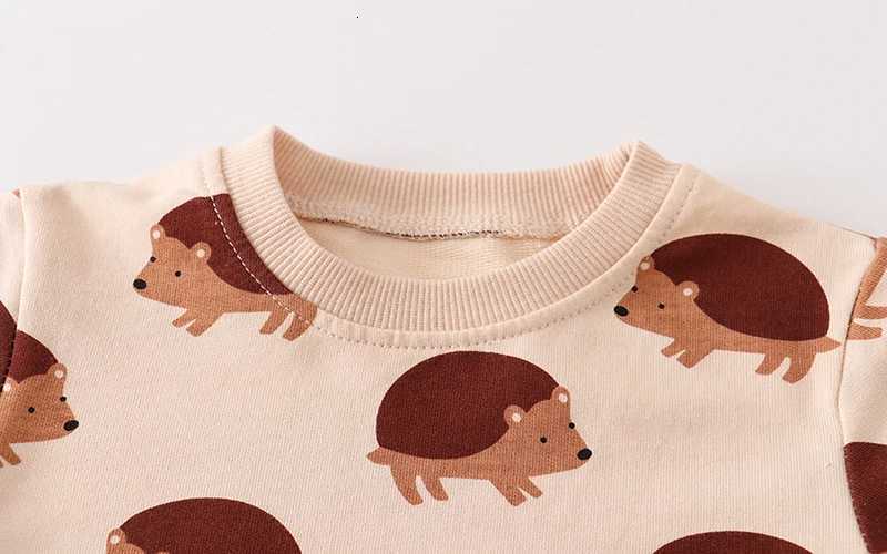 Little maven 2024 Autumn New Tops Kids Clothes Baby Boys Childrens Clothing Spring Cartoon Hedgehog Infants Sweatshirts HoodieT251030