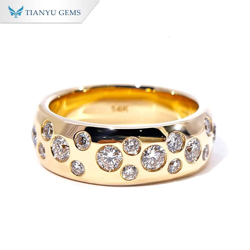 Tianyu Gems Hot Sale Nice Price Lab Diamond Simple Design Wedding Ring for Men