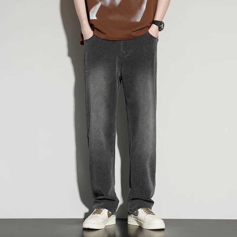 2025ss Autumn 190cm Big Tall Men Stretch Pants Extra Long Length 115cm Pants Large Size Straightleg Jeans Sports Leisure Clothi J251030