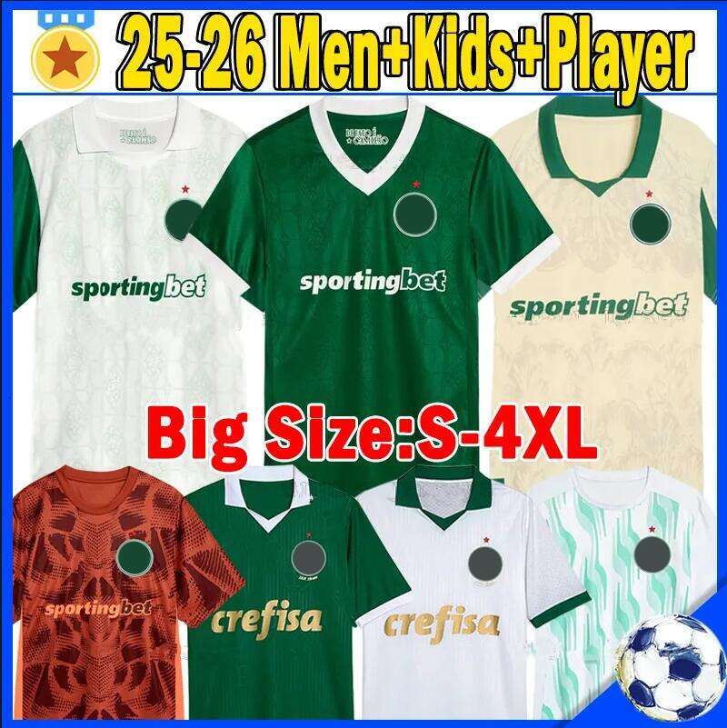 4XL 2025/26 PaLmEiRas LOPEZ soccer jerseys MAURICIO F.TORRES VITOR ROQUE PIQUEREZ G.GOMEZ PAULINHO R.VEIGA ALLAN THALYS MURILO men kids Kits socks sets football