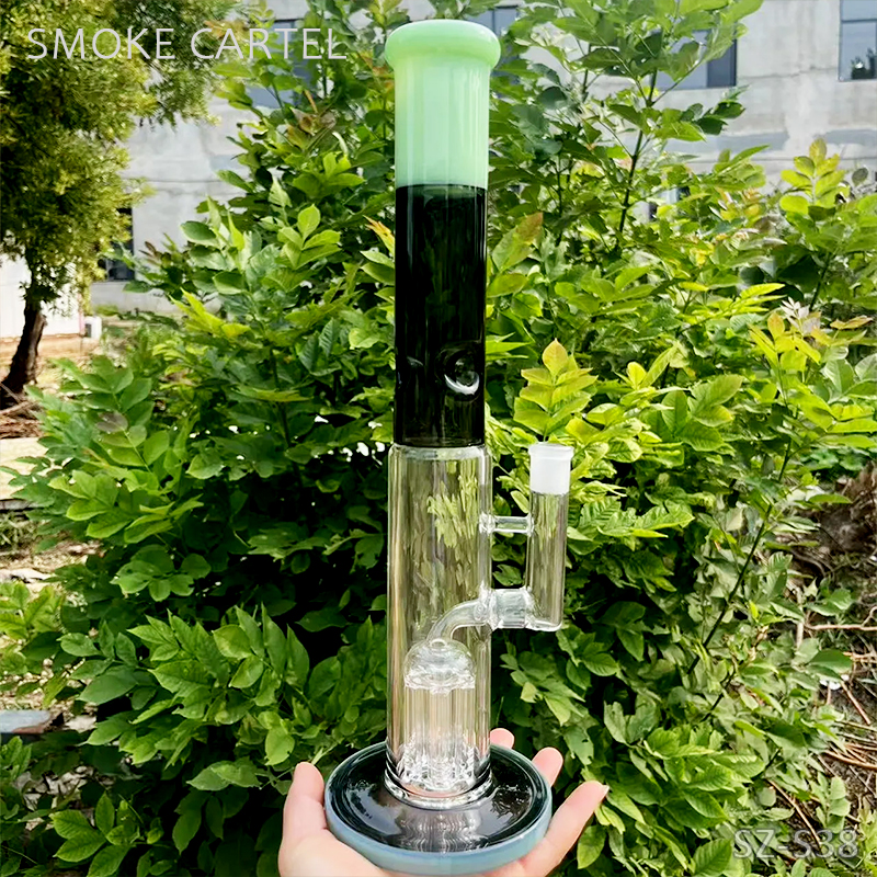 15 Inch 9mm Thick Beaker Bong - Borosilicate Glass Smoking Pipe, Durable & Smooth Filtration for Concentrates