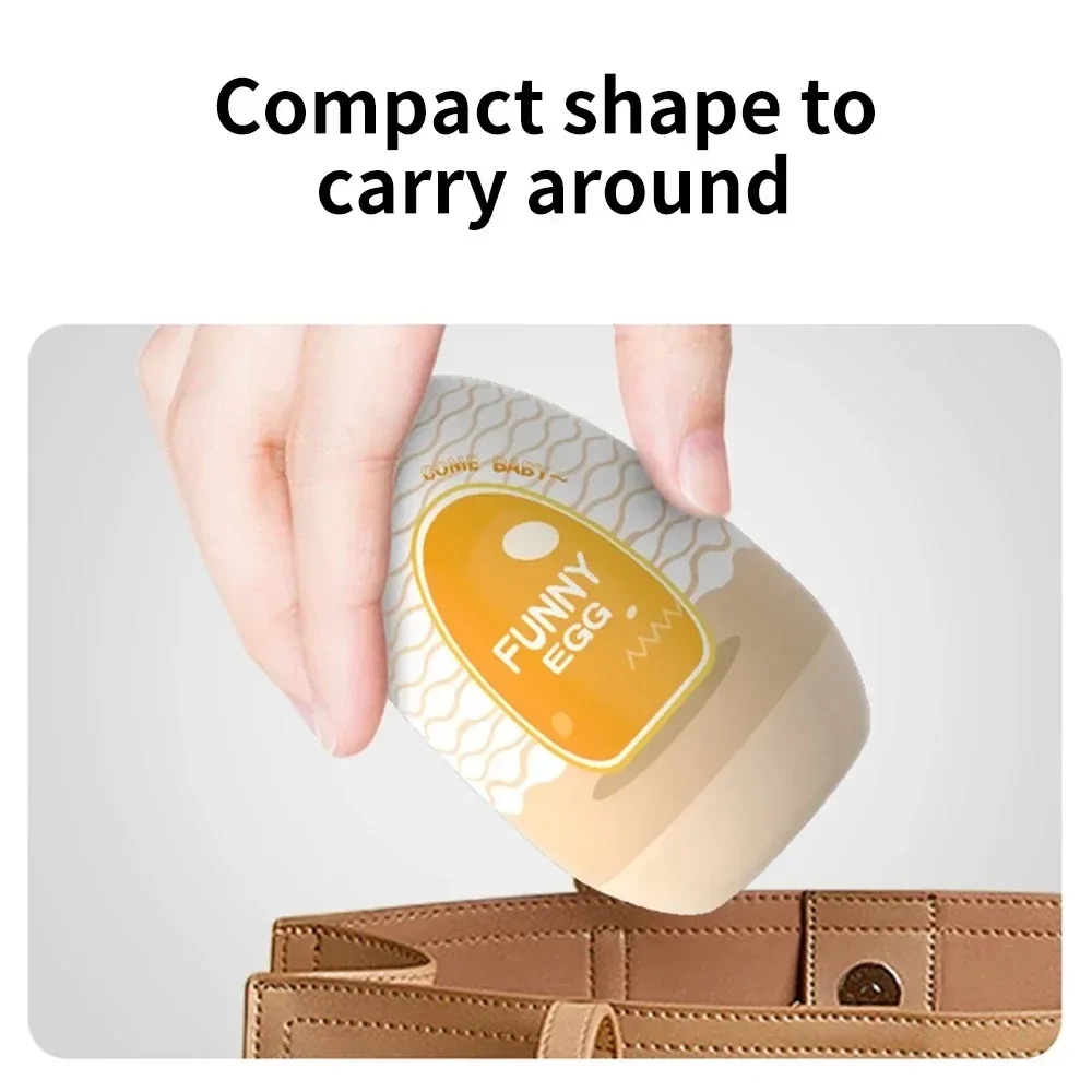 Mini Cups Masturbator Egg Portable Stimulator Penis Massager Soft Rubber Adult Sex Toys for Men Realistic Vagina Pocket Pussy M-2228
