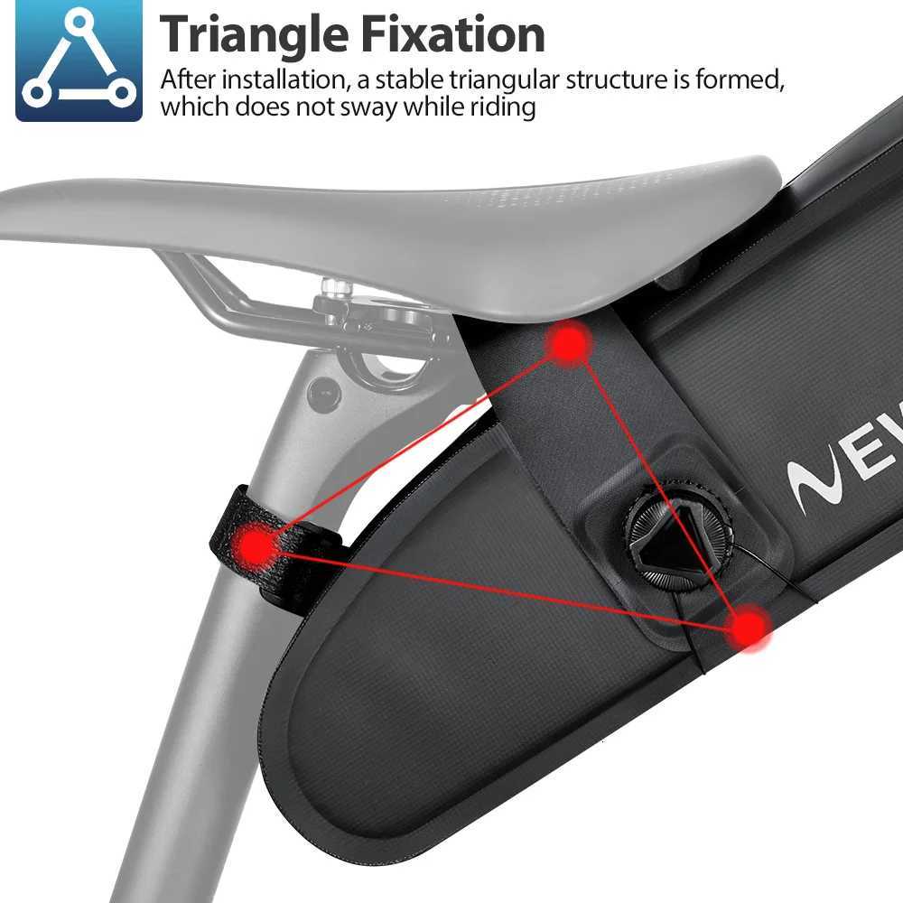 Bicycle Saddle Bag Knob Lock Full Waterproof 4L Bicycle Rear Bag MTB Road Cycling Seat Bag Bike Tail Pack Bike Accessories H251029