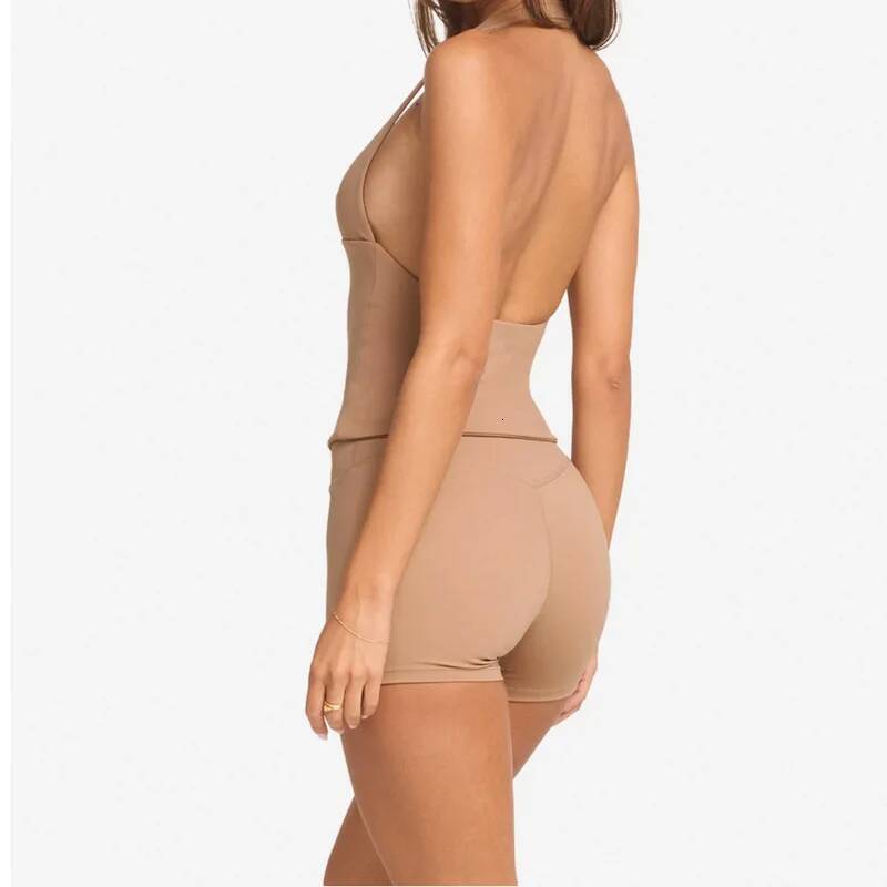 winter jacket women Women's Halter Neck Yoga Vest V-Neck Built-in Bra Naked-Feel Moisture-Wicking Workout Top Gym Fiess Seamless Activewear