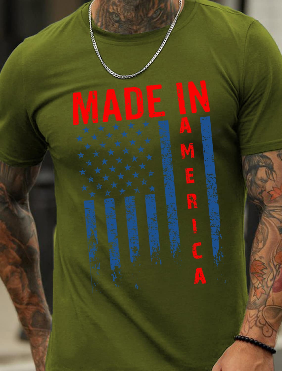 European and American Oversized Men's Cotton Short-Sleeve T-Shirt with Fitness Print Design - TT7067