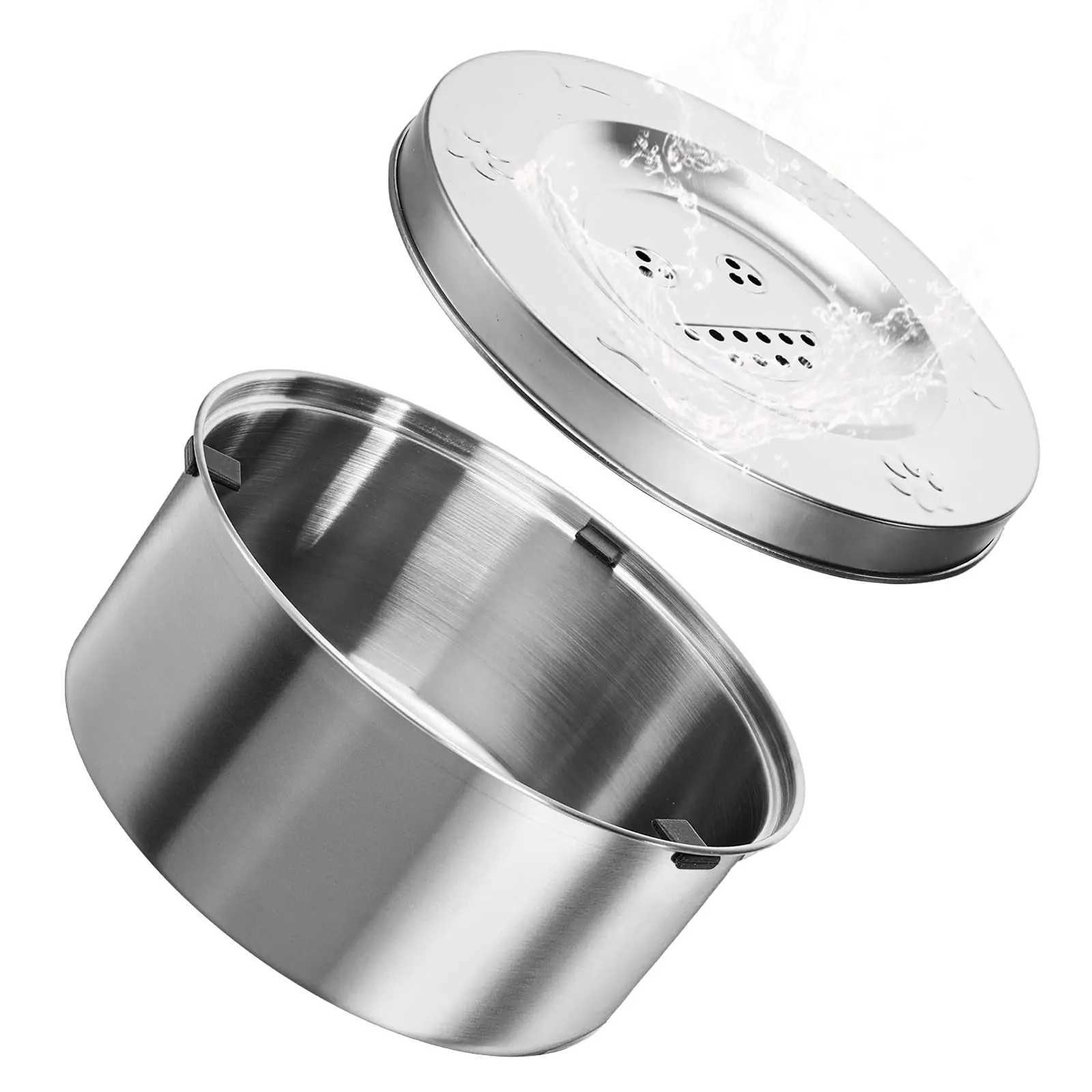 Dog Water Bowl Suspended Stainless Steel Pet Bowl Large Dog Slow Drinking AntiSplash Water Dispenser Floating Bowl 3L101oz J251113