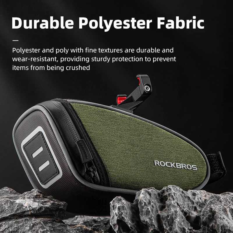 ROCKBROS Bicycle Saddle Bag Portable Waterproof Cycling Seat Tail Pouch Ciclismo Seatpost Backpack Storage Rear Bag Pannier H251029