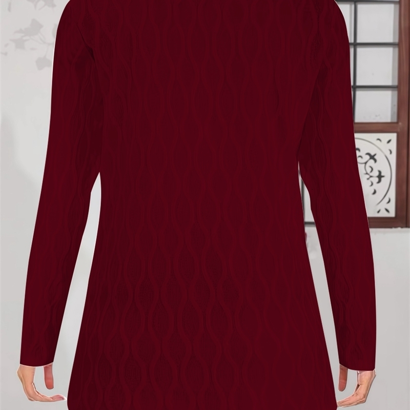 Comfy Fall Cardigan for Women Casual Elegant Solid Textured Fabric Pocket Front Open Womens Loose Cover Up 251010