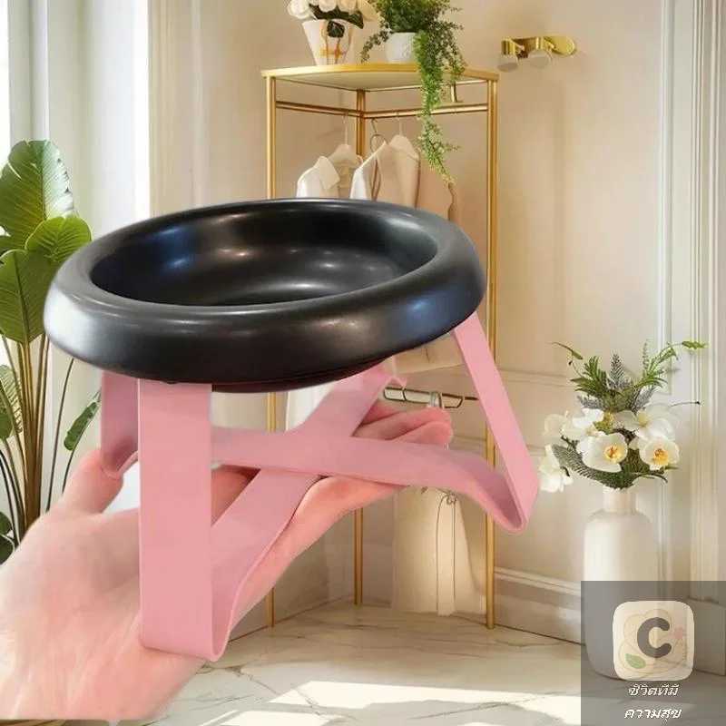 New Spine Protection Pet Bowl High Feet Neck Protection Cat Bowl With Stand Pet Food Bowl Pet Supplies J251113