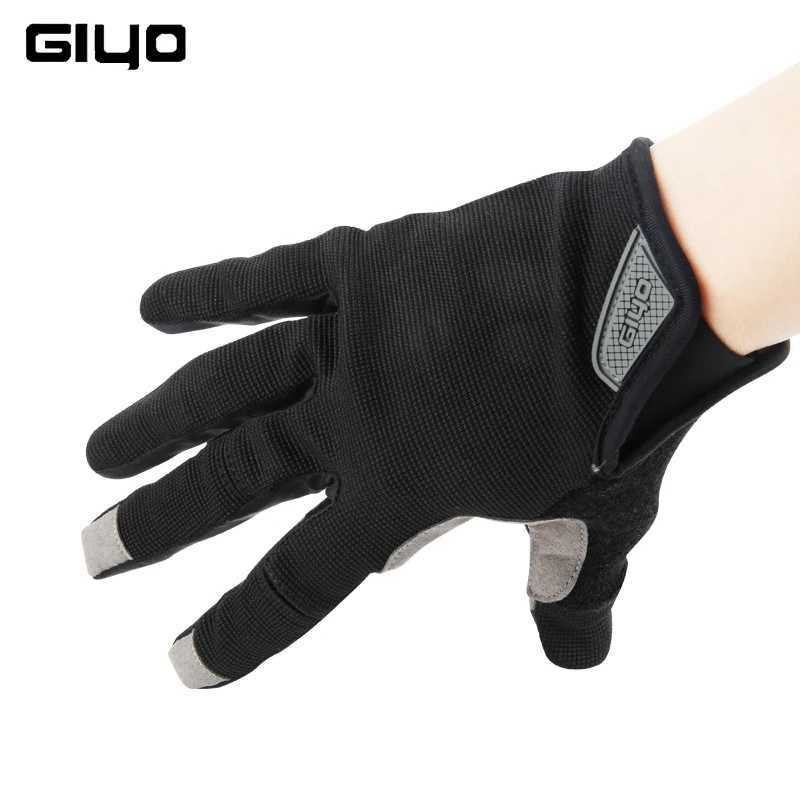 Giyo Bicycle Full Finger Sport Gloves Breathable Cycling Long Mittens Bicicleta Touchscreen Road Bike Shock Absorbent Glove J251029