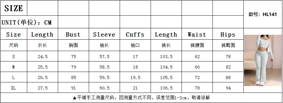 Casual Workout Two Piece Sets Woman Outfits Crop Long Sleeves Tops Foldover Flare Pants Tracksuit Suit Summer and Fall 251029