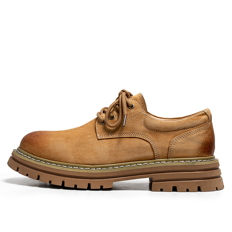 Workwear men's shoes spring new American British low-top martin boots men's leather versatile casual martin boots2025