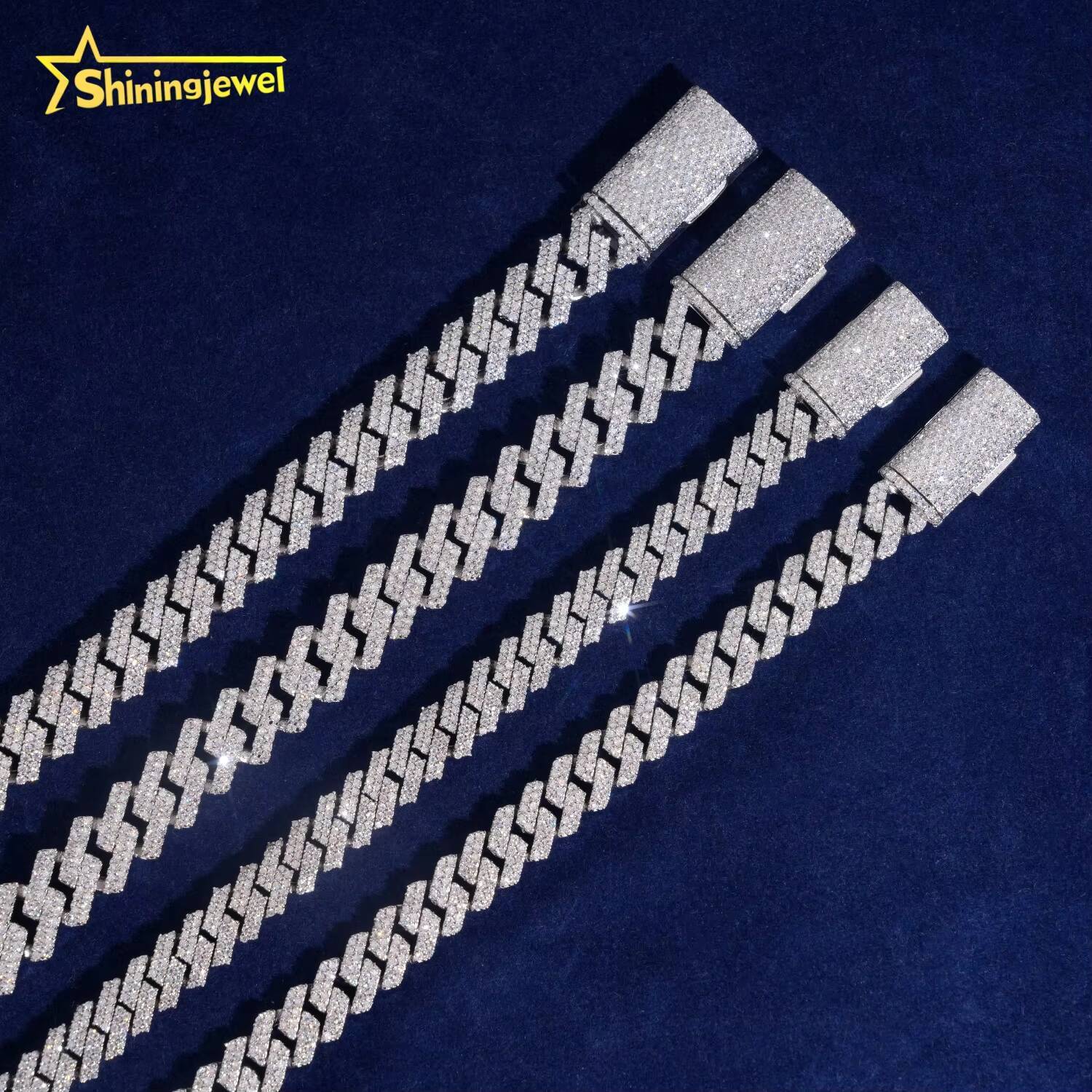 Hot Sale 4Styles 8mm 10mm Bracelet Iced Out VVS Moissanite 925 Silver Hip Hop Diamond Jewelry Miami Cuban Link Chain Bracelet Designer's style