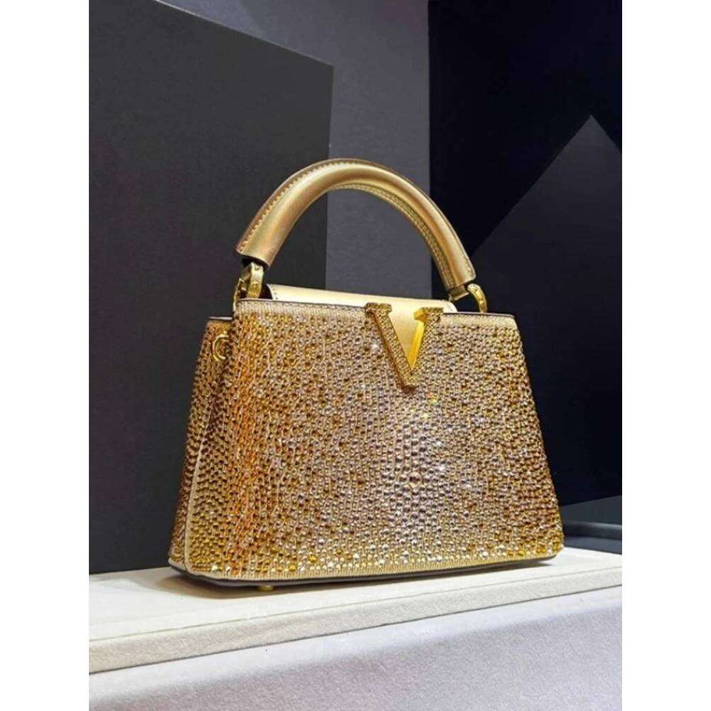 Designer Bags Brand Leather Dia Handbag Rhinestone Shoulder Cross-Body Tote Bags For Women Bolso Marca Lujo Hot Selling