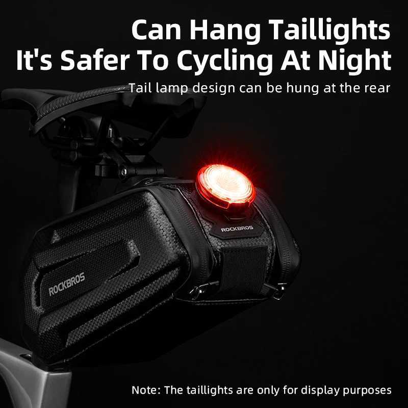 ROCKBROS17L Bicycle Bag Waterproof Rear Large Capatity Quick Release Seatpost Shockproof Double Zipper Rear Bag Accessories H251029