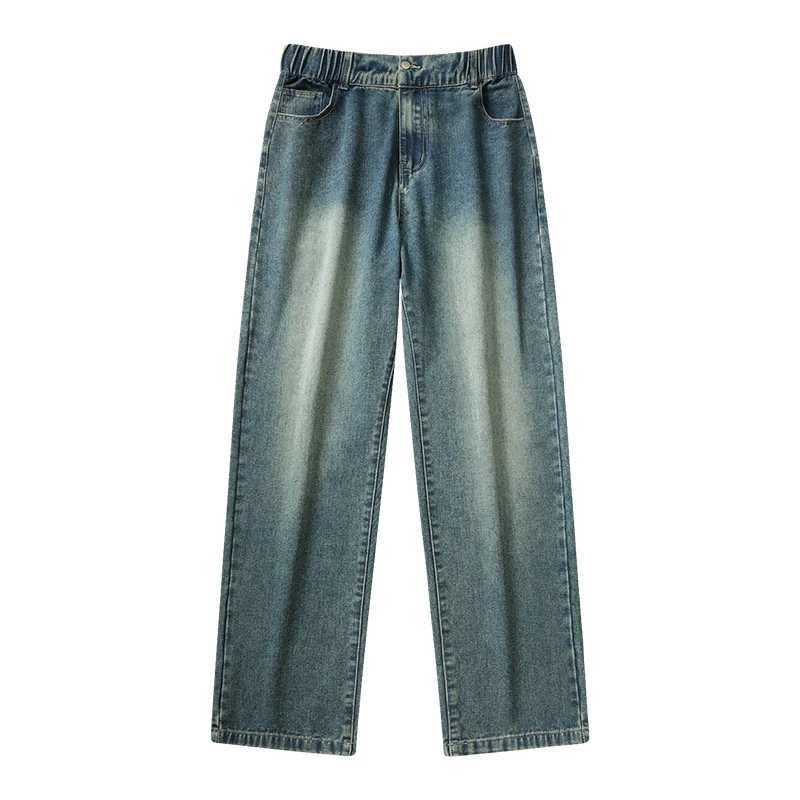 Autumn Oversized Jeans For Men Extra Long Tall Floor Length Pants Thickened 115cm 110cm Straight Leg Pants 190cm Long Pants J251030