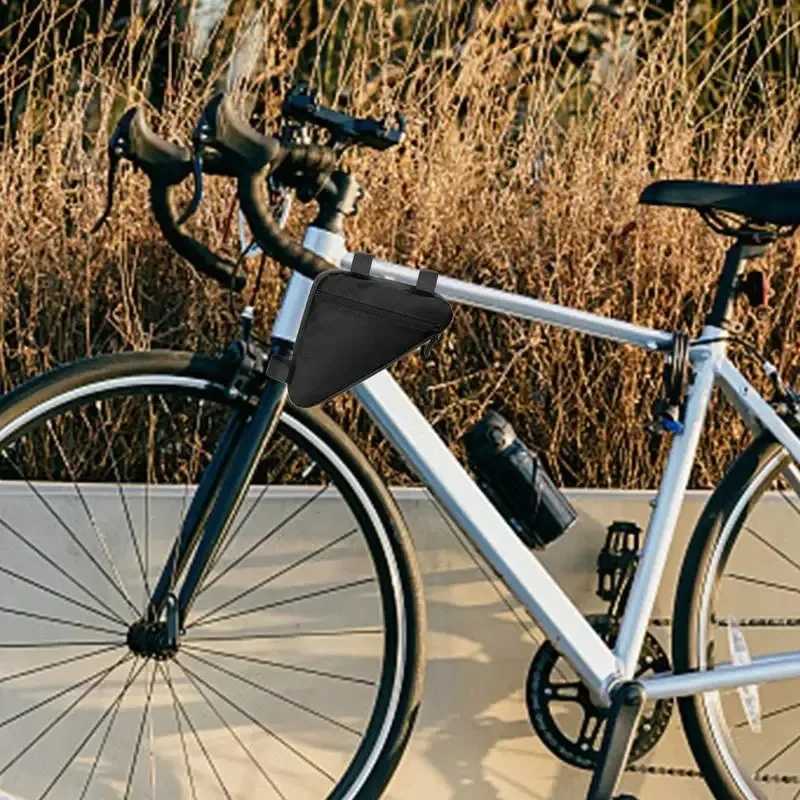 Bicycle Triangle Bag Bicycle Front Frame Handlebar Waterproof Cycling Bags Bike Parts H251029