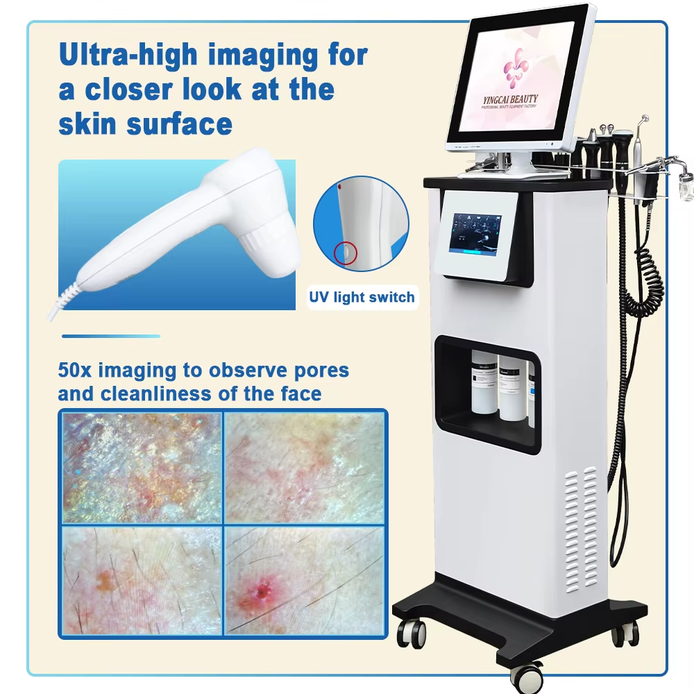 11 in 1 Microdermabrasion Facial Deep Cleansing Water Aqua Peeling Skin Scalp Analyzer Facial Cleansing Hydro Skin Analysis Tightening Face Lifting