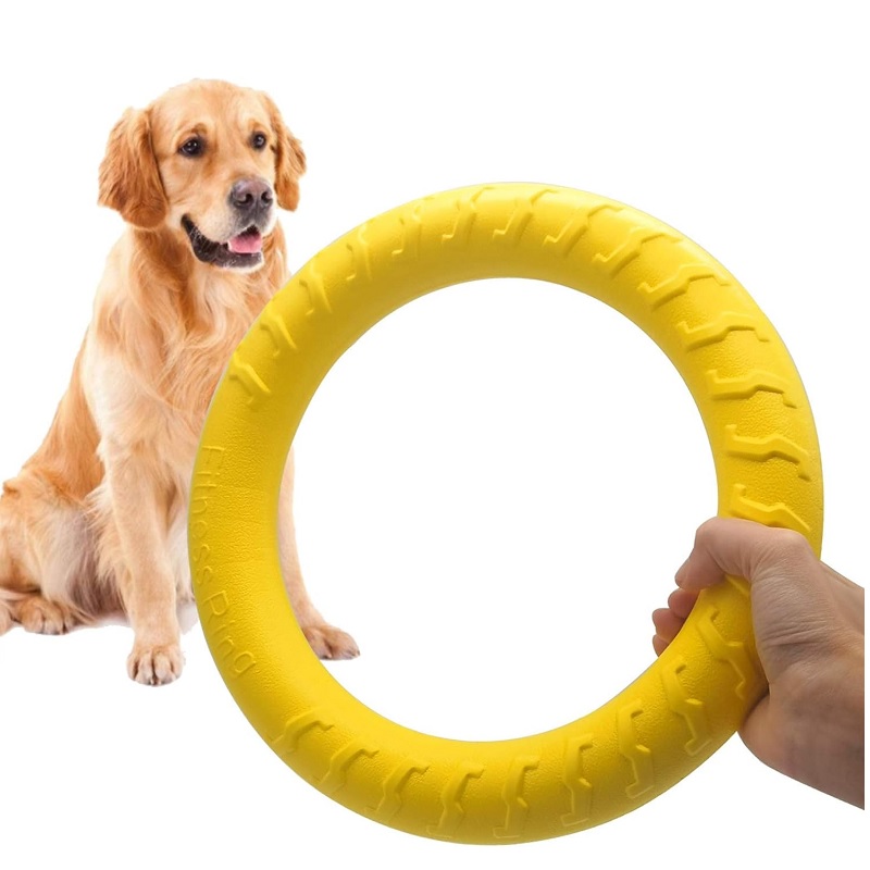 Dog Ring Toys Indestructible Chewing Flying Floating Training Tools Fetch for Small Medium Large Dogs Throwing Catching Flying