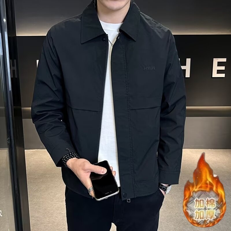 Trendy Men's Jacket 2025 Spring Autumn New Men's Designer Coat Casual Versatile Men's Turn-down Collar Workwear Jacket