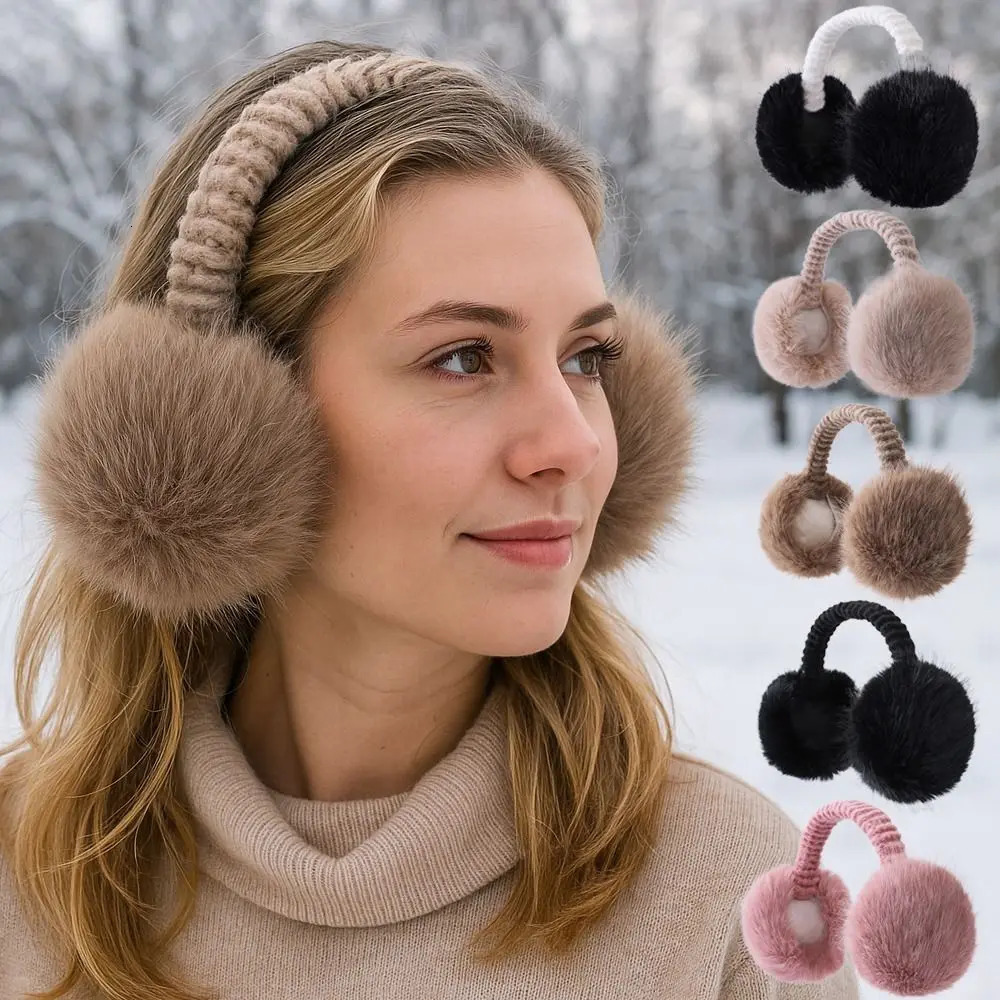 Winter Warm Foldable Earmuffs Thickened Cold Protection Folding Ear Warmer Antifreeze Faux Fur EarMuffs For Women Men Outdoor 251024
