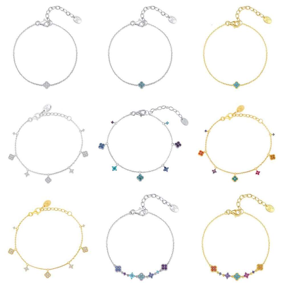 Sun Li French Elegant Lucky Four-Leaf Clover Bracelet Light High-End Exquisite Jewelry High-Precision Electroplating