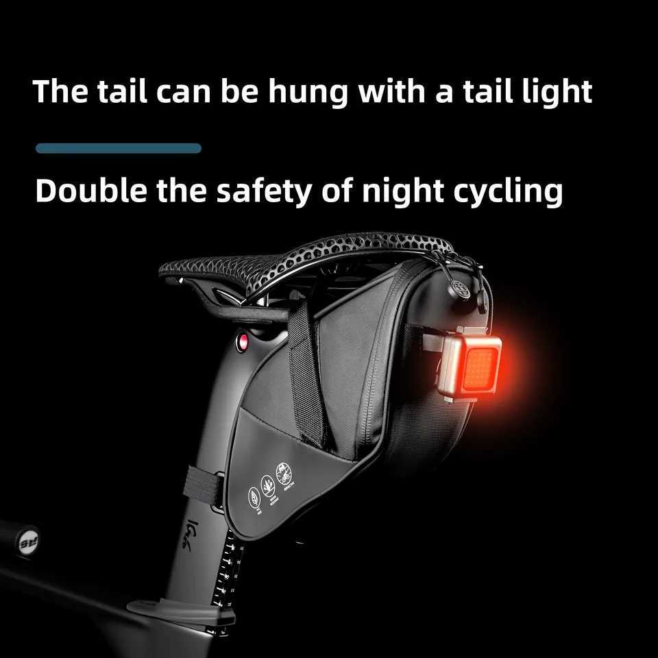 OFFBONDAGE Bicycle Bag 18L Reflective Bicycle Saddle Bag Waterproof Cycling Tail Bag Portable MTB Road Rear Pack Under Seat Bag H251029