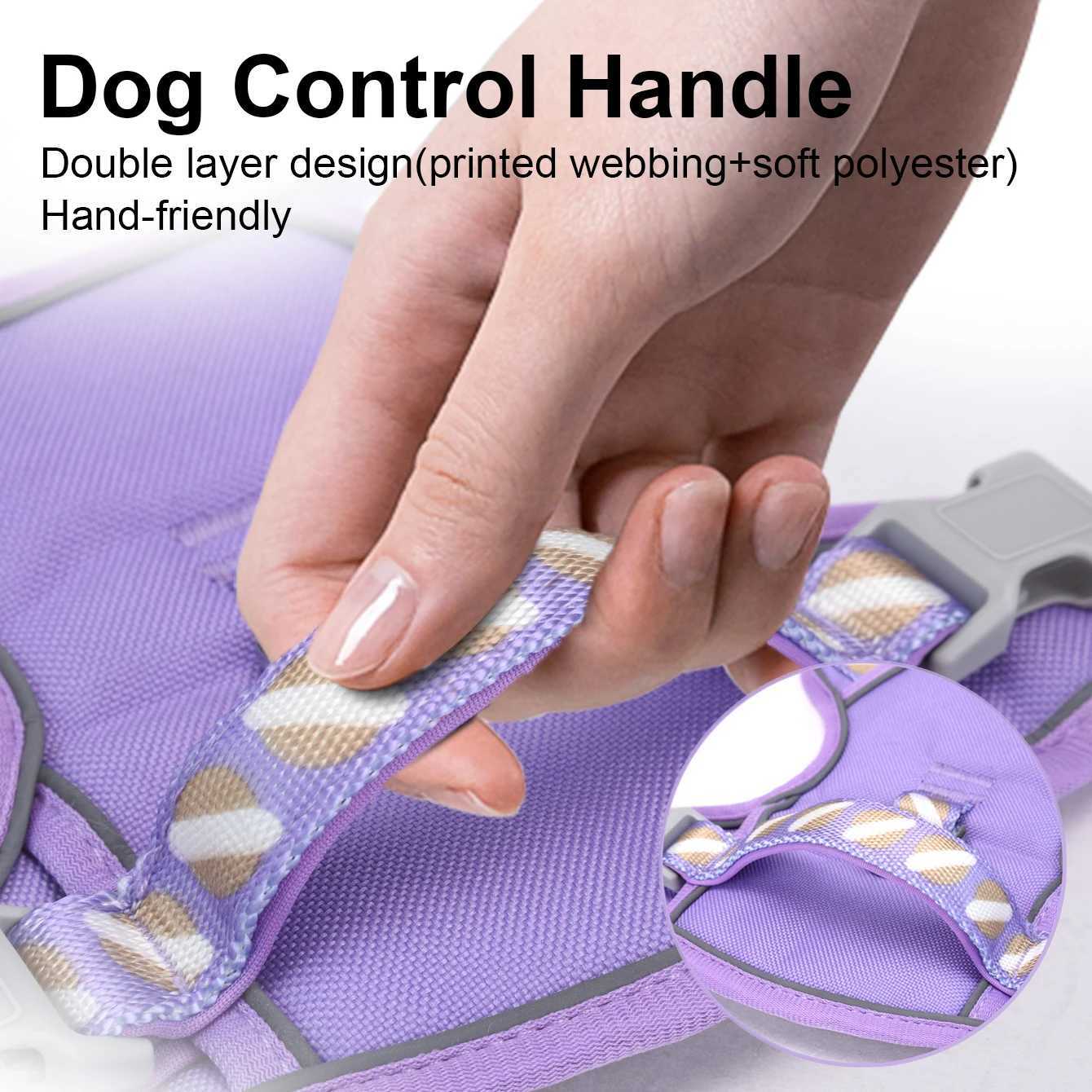 HP2271pc Adjustable Reflective Pet Dog Harness Doublesides printed webbing Durable Oxford Fabric Anti Deformation Buckle J251129