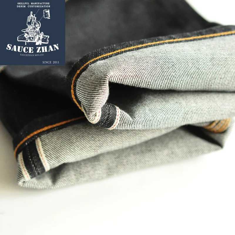 SauceZhan 315XX Taper fit Selvedge denim Jeans for men Denim Jeans Unwashed BLUE Jeans 145 Oz Motorcycle Jeans J251030