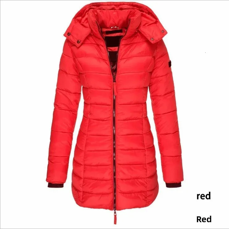 Womens Winter Cotton Jacket Slim Fit down Cotton Coat Warm Outerwear Long Sleeve Fashionable Korean Style Middle Length 251030